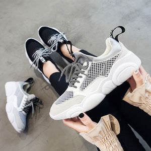Women's Cute Comfortable Low Cut Mesh Sneaker Shoes - Abershoes