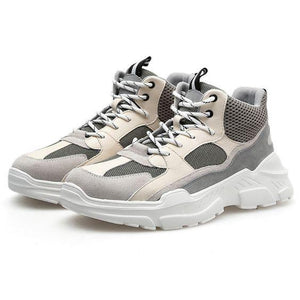 MID Trendy Color Block Sneaker Shoes - Abershoes
