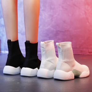Pure Color FlyKnit Sock Shoes - Abershoes