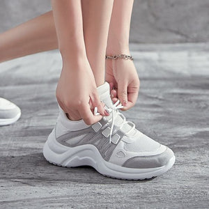Women's Plus Size 43 Color Block Sneaker Shoes - Abershoes
