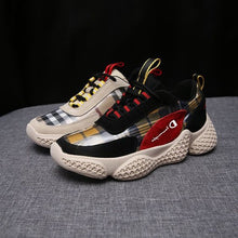 Load image into Gallery viewer, Hot Trend Color Block Grid Sneaker Shoes - Abershoes