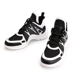 Women's Mesh Breathable Color Block Sneaker Shoes - Abershoes