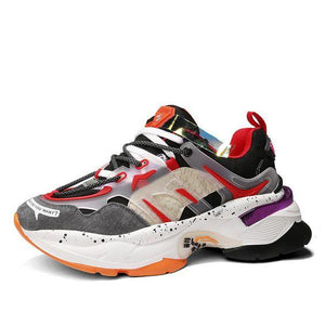 Men's Chic Color Block Dad Sneaker Shoes - Abershoes