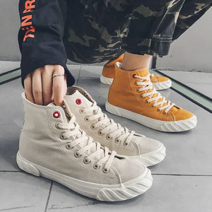 Men's Stylish High Top Hip Hop Canvas Shoes - Abershoes